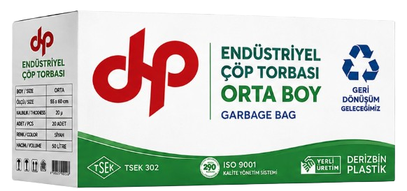Endüstriyel Orta Boy Çöp Torbası 55*60