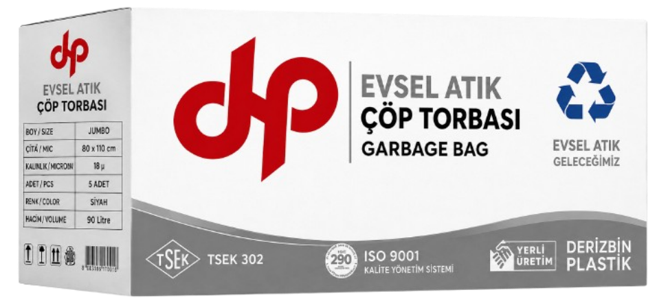 Evsel Atık Çöp Torbası 80*110