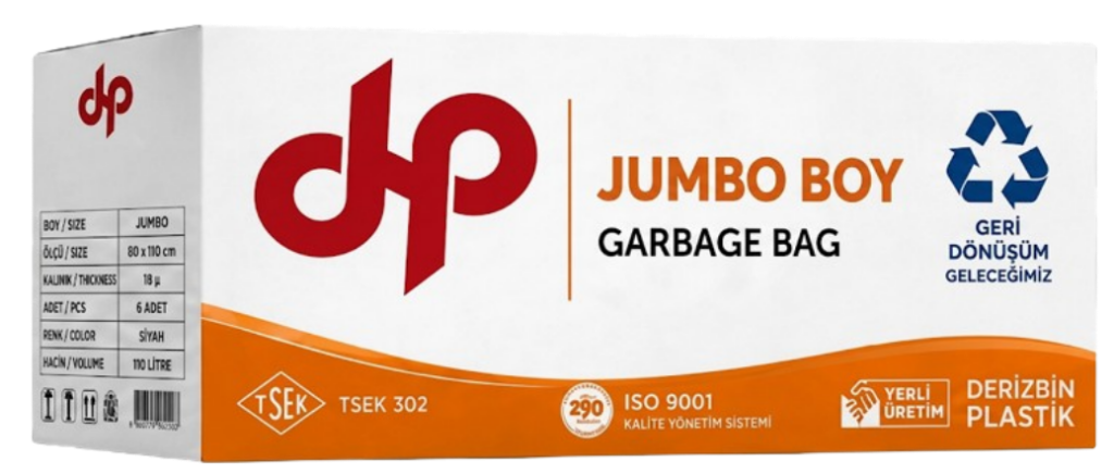 Jumbo Boy Çöp Torbası (80x110 Cm) - 43 Mic