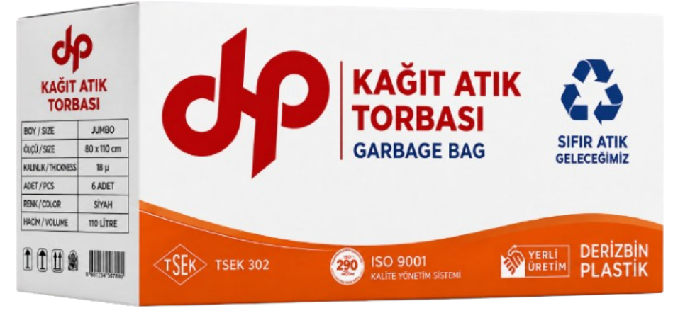 Kağıt Atık Çöp Torbası 80*110