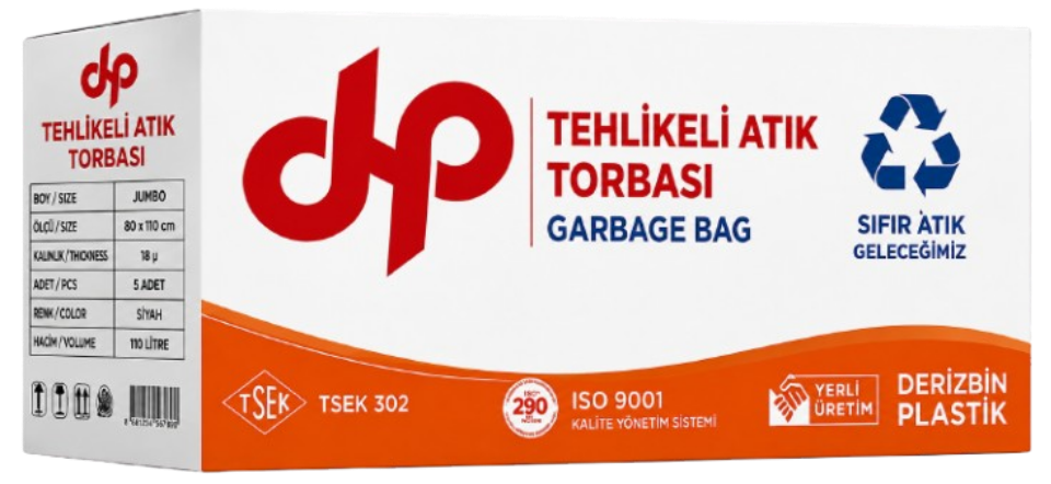 Tehlikeli Atık Çöp Torbası 80*110