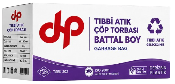 Tıbbi Atık Çöp Torbası Battal Boy