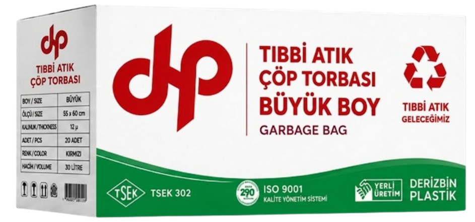 Tıbbi Atık Büyük Boy 65*80 Çöp Torbası